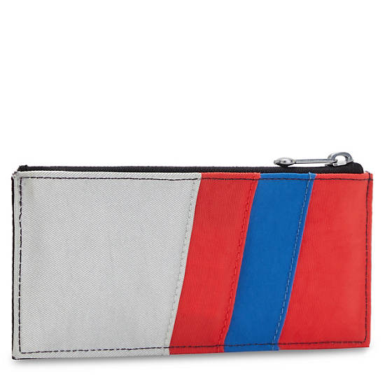 Kipling Brion Card Case Bags Blue Red Silver Block | CA 2048RV